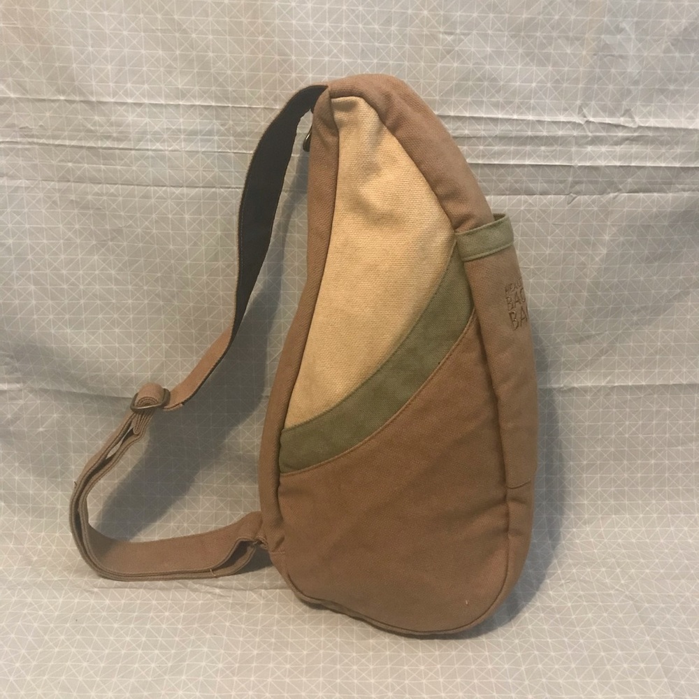 Ameribag Healthy Back Colorblock Burlap Sling Bag